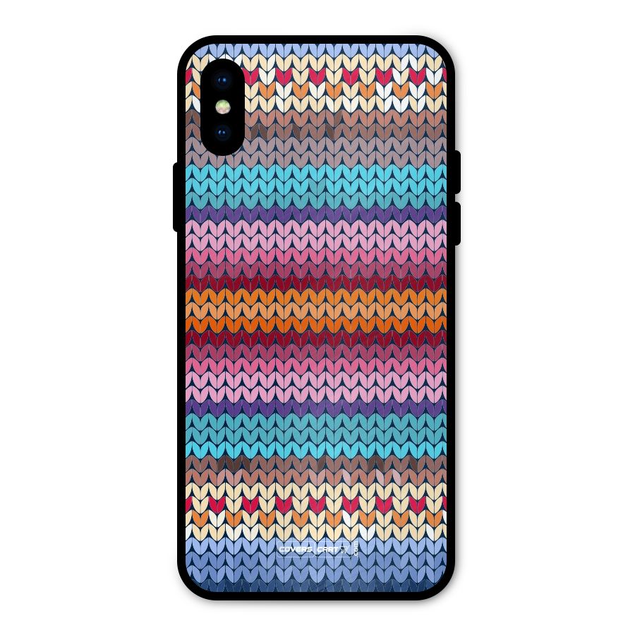 Woolen Metal Back Case for iPhone X