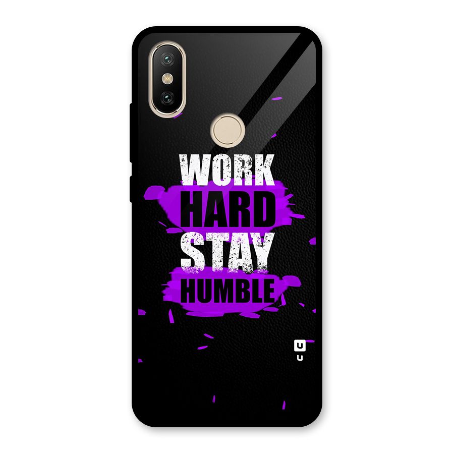 Work Hard Stay Humble Glass Back Case for Redmi A2