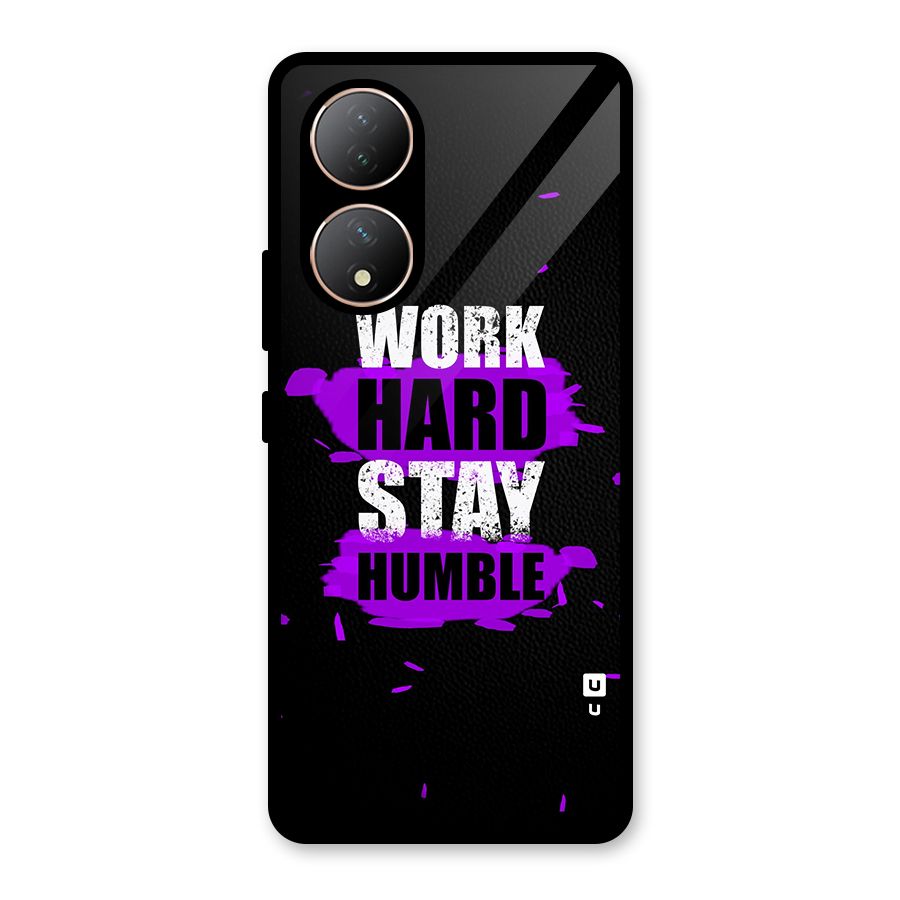 Work Hard Stay Humble Glass Back Case for Vivo Y100A