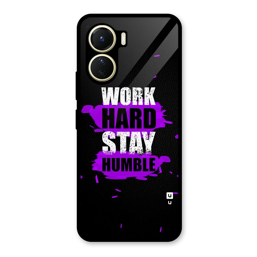 Work Hard Stay Humble Glass Back Case for Vivo Y56