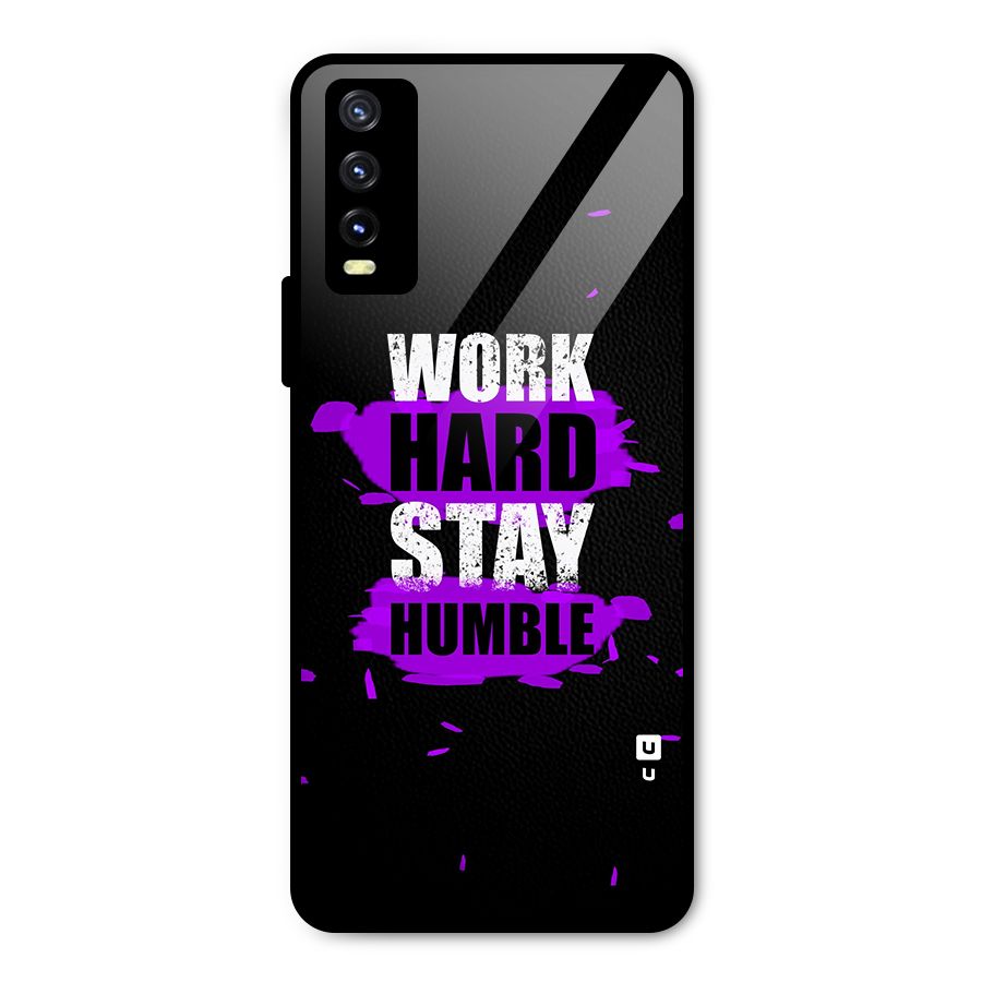 Work Hard Stay Humble Metal Back Case for Vivo Y20t