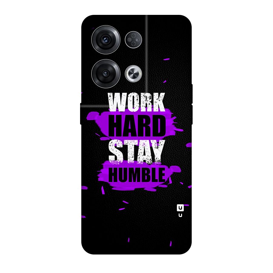 Work Hard Stay Humble Original Polycarbonate Back Case for Oppo Reno8 Pro 5G