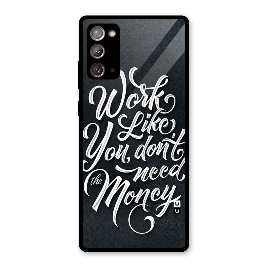 Work Like King Glass Back Case for Galaxy Note 20