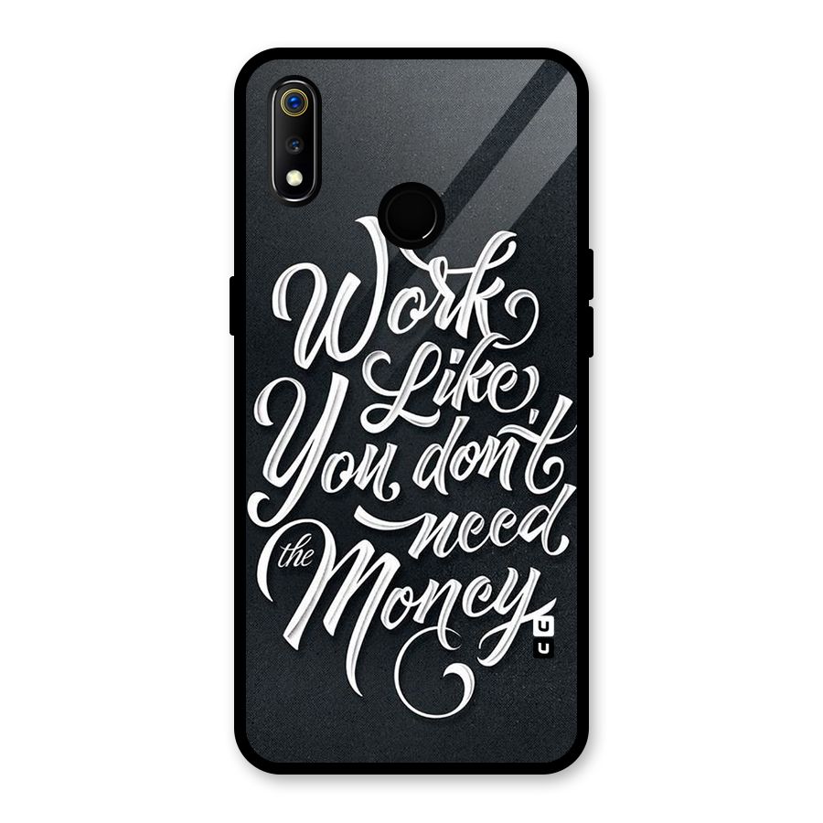 Work Like King Glass Back Case for Realme 3