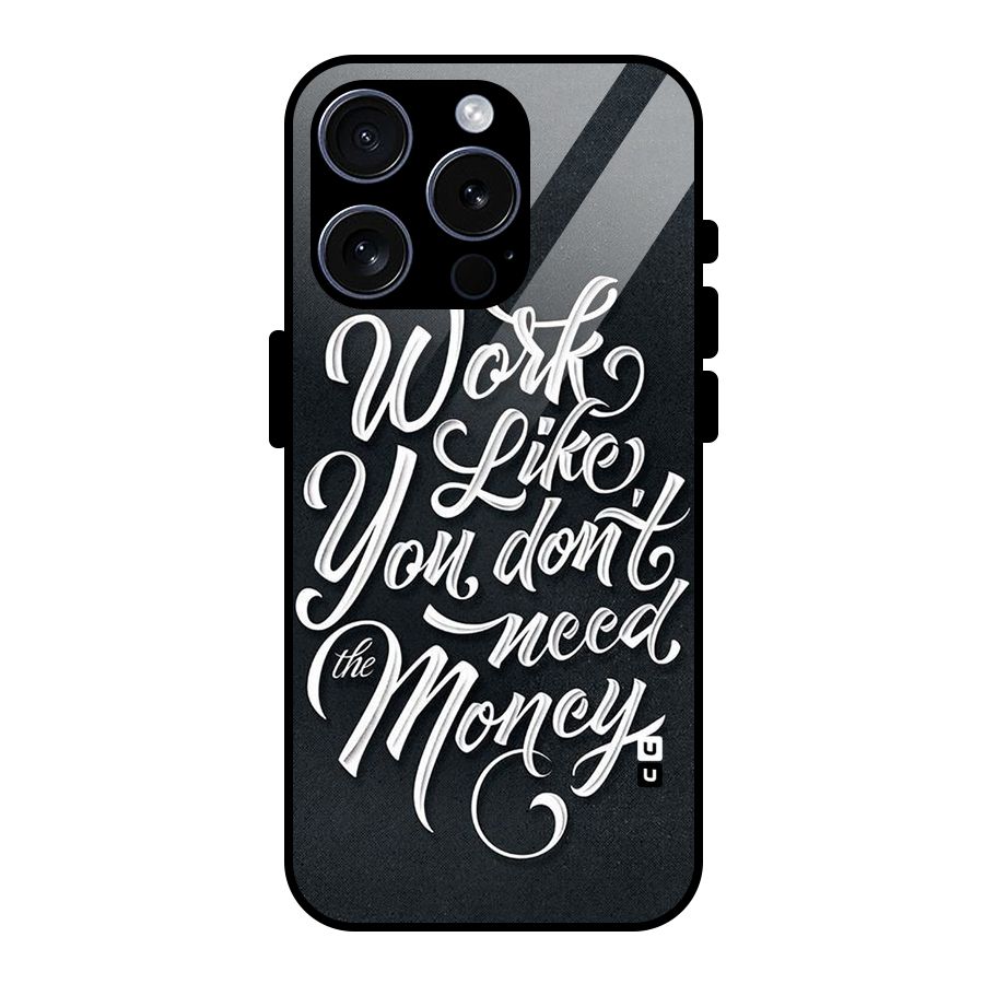 Work Like King Glass Back Case for iPhone 15 Pro