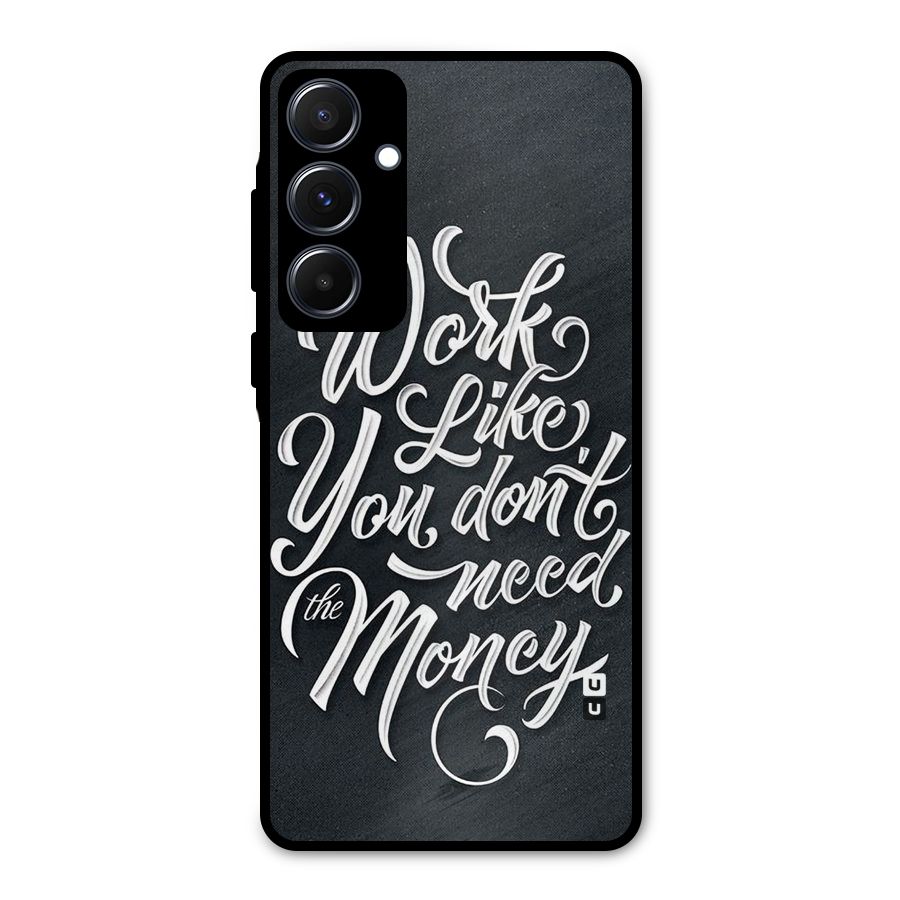 Work Like King Metal Back Case for Galaxy A55