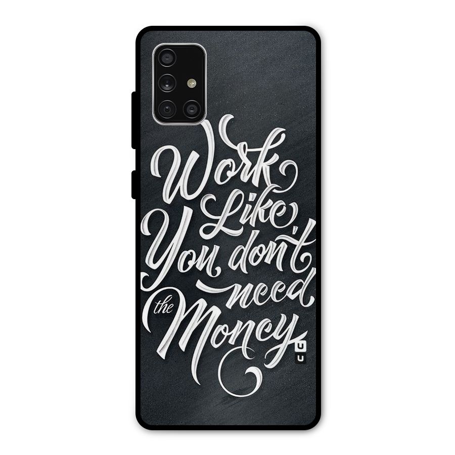 Work Like King Metal Back Case for Galaxy A71