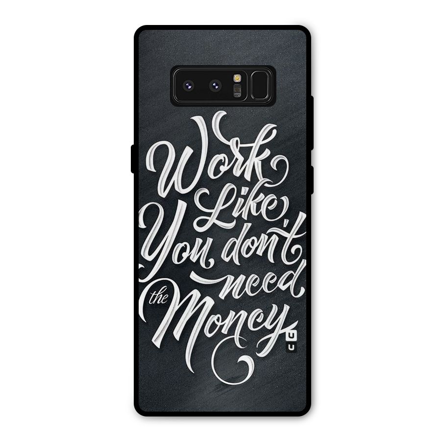Work Like King Metal Back Case for Galaxy Note 8