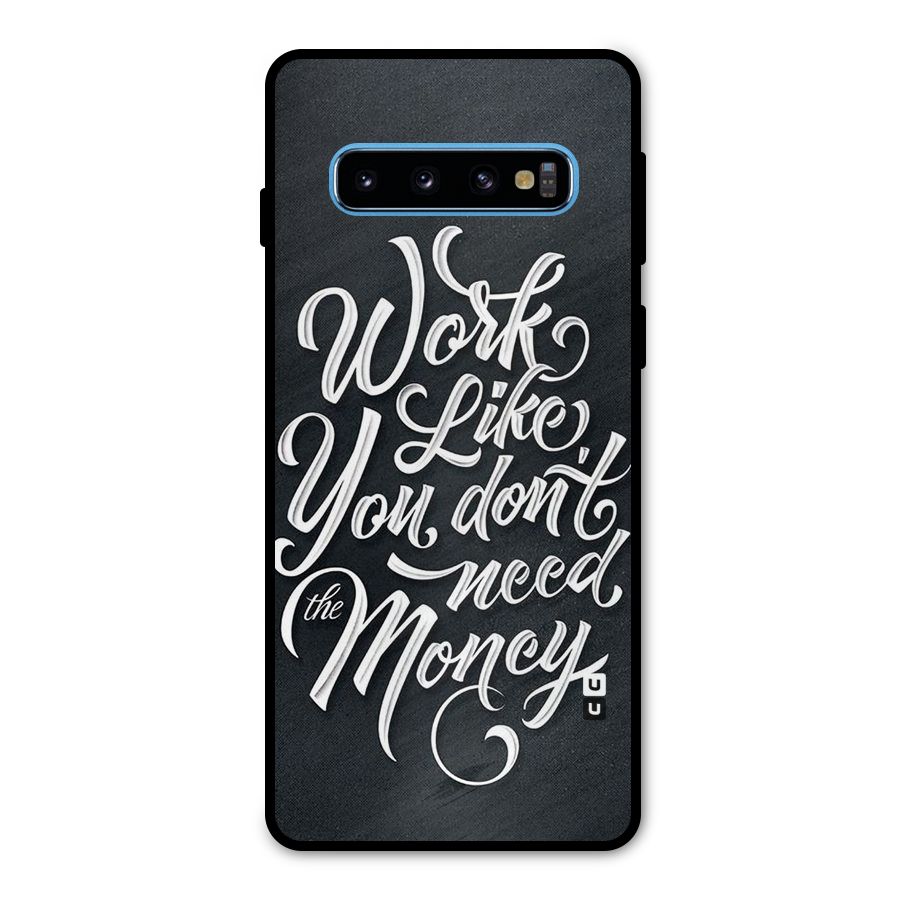 Work Like King Metal Back Case for Galaxy S10