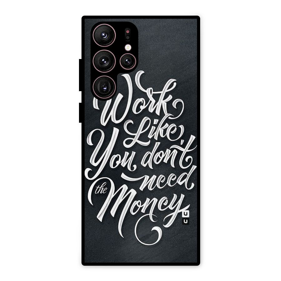 Work Like King Metal Back Case for Galaxy S22 Ultra 5G