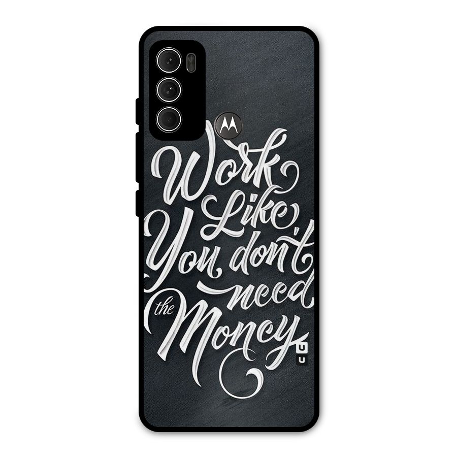 Work Like King Metal Back Case for Moto G60