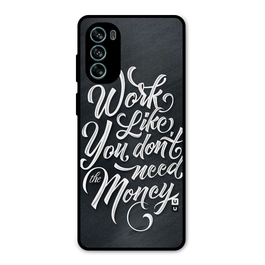 Work Like King Metal Back Case for Moto G62