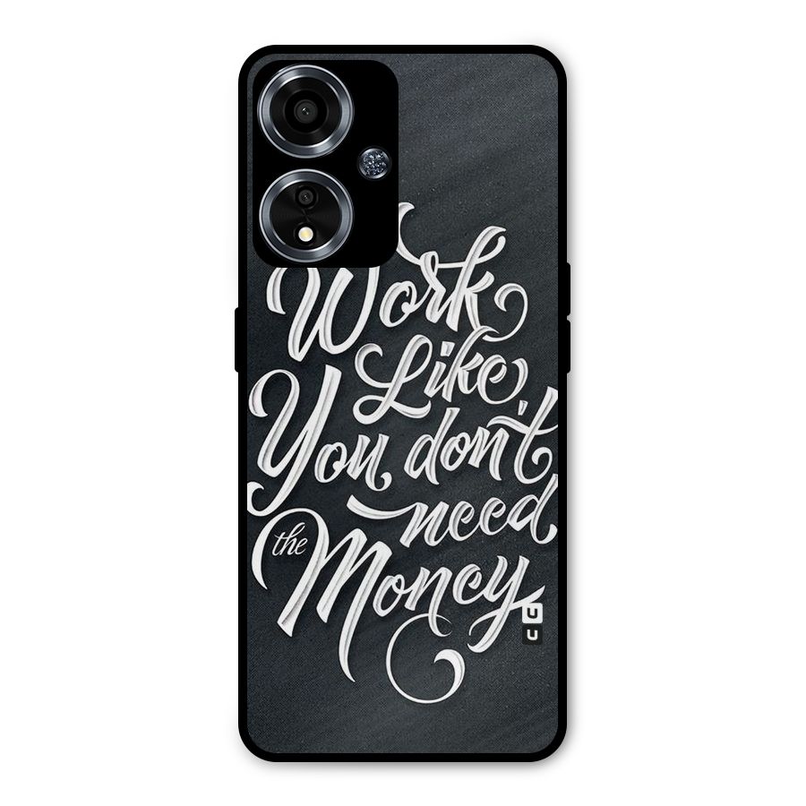 Work Like King Metal Back Case for Oppo A59