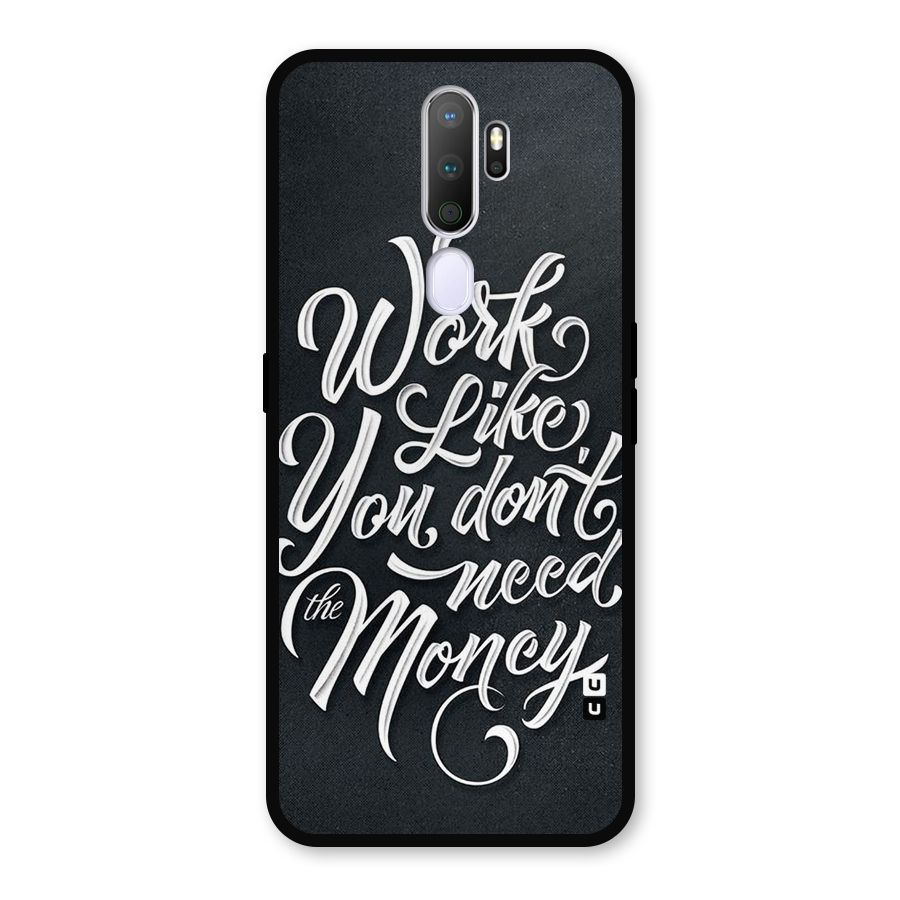 Work Like King Metal Back Case for Oppo A5 (2020)