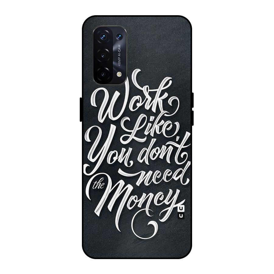 Work Like King Metal Back Case for Oppo A74 5G