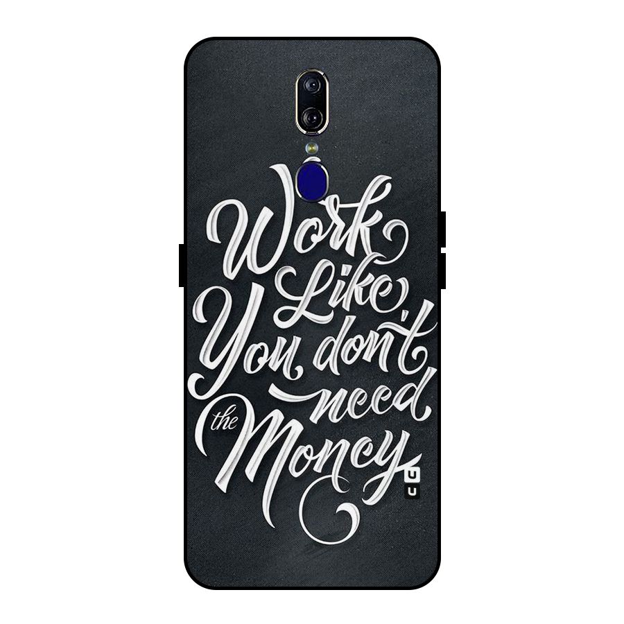 Work Like King Metal Back Case for Oppo F11