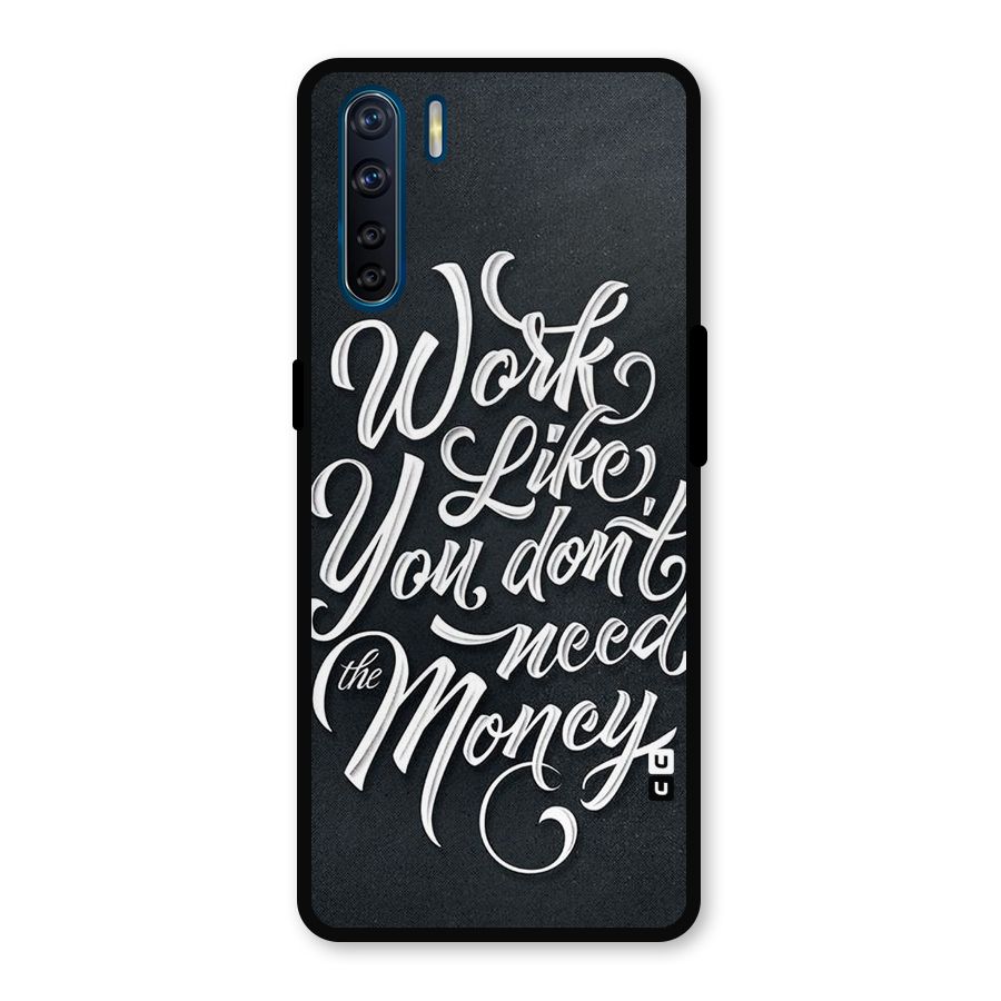 Work Like King Metal Back Case for Oppo F15