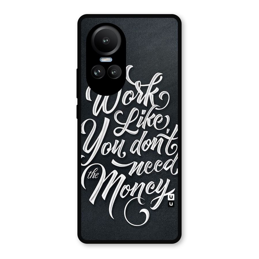 Work Like King Metal Back Case for Oppo Reno10 Pro