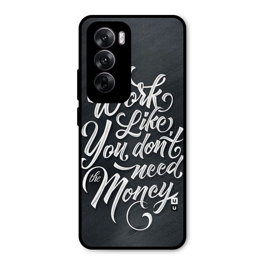 Work Like King Metal Back Case for Oppo Reno12