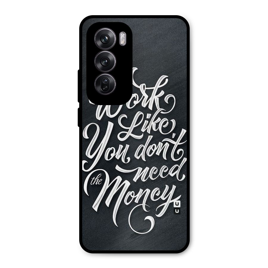 Work Like King Metal Back Case for Oppo Reno12 Pro