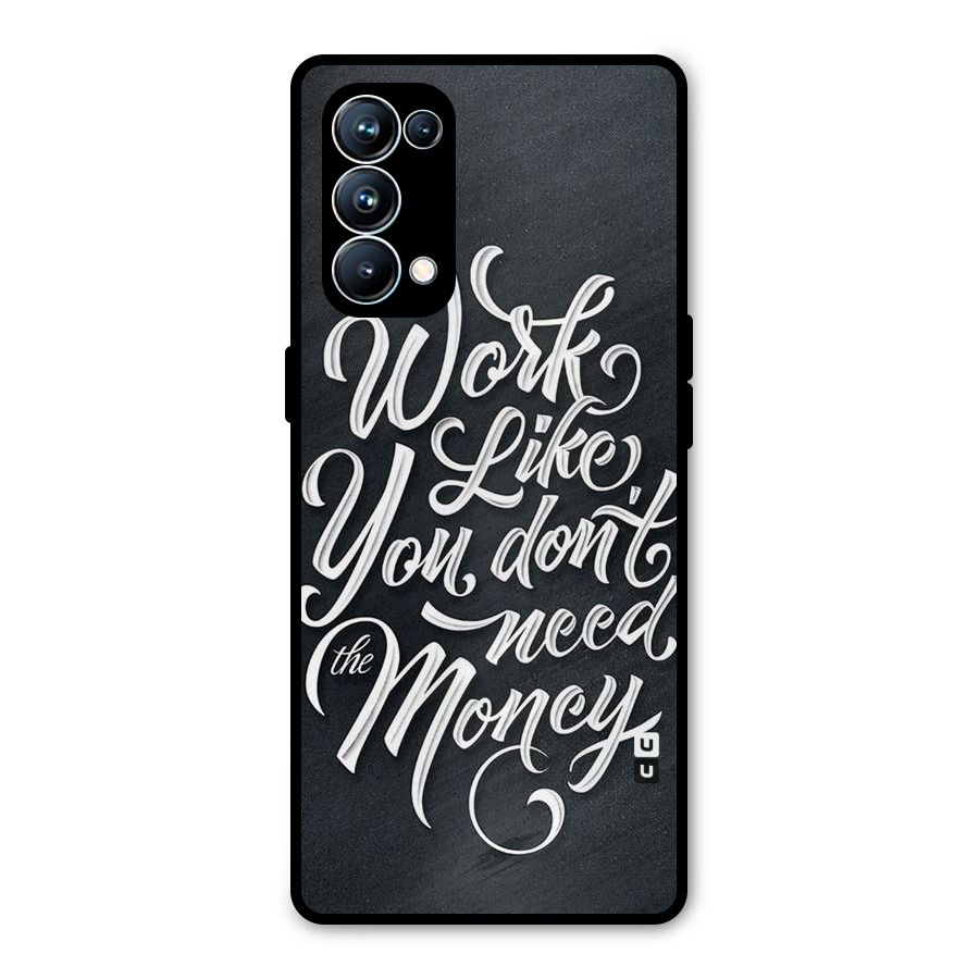Work Like King Metal Back Case for Oppo Reno5 Pro 5G