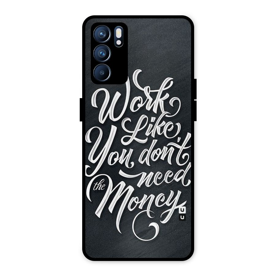 Work Like King Metal Back Case for Oppo Reno6 5G