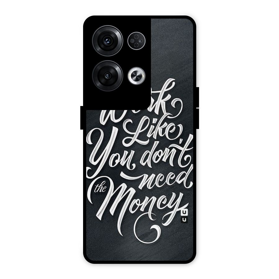Work Like King Metal Back Case for Oppo Reno8 Pro 5G