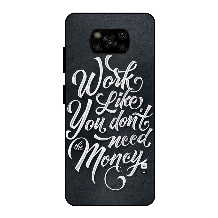 Work Like King Metal Back Case for Poco X3
