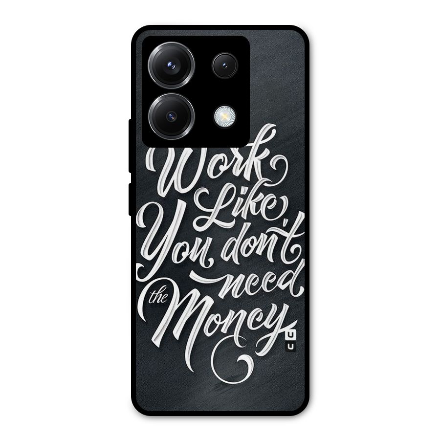 Work Like King Metal Back Case for Poco X6