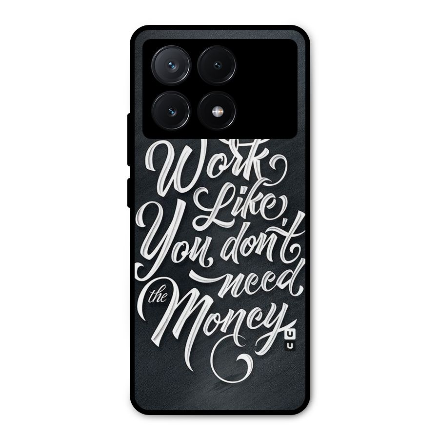 Work Like King Metal Back Case for Poco X6 Pro