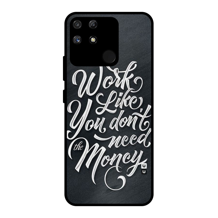 Work Like King Metal Back Case for Realme Narzo 50A