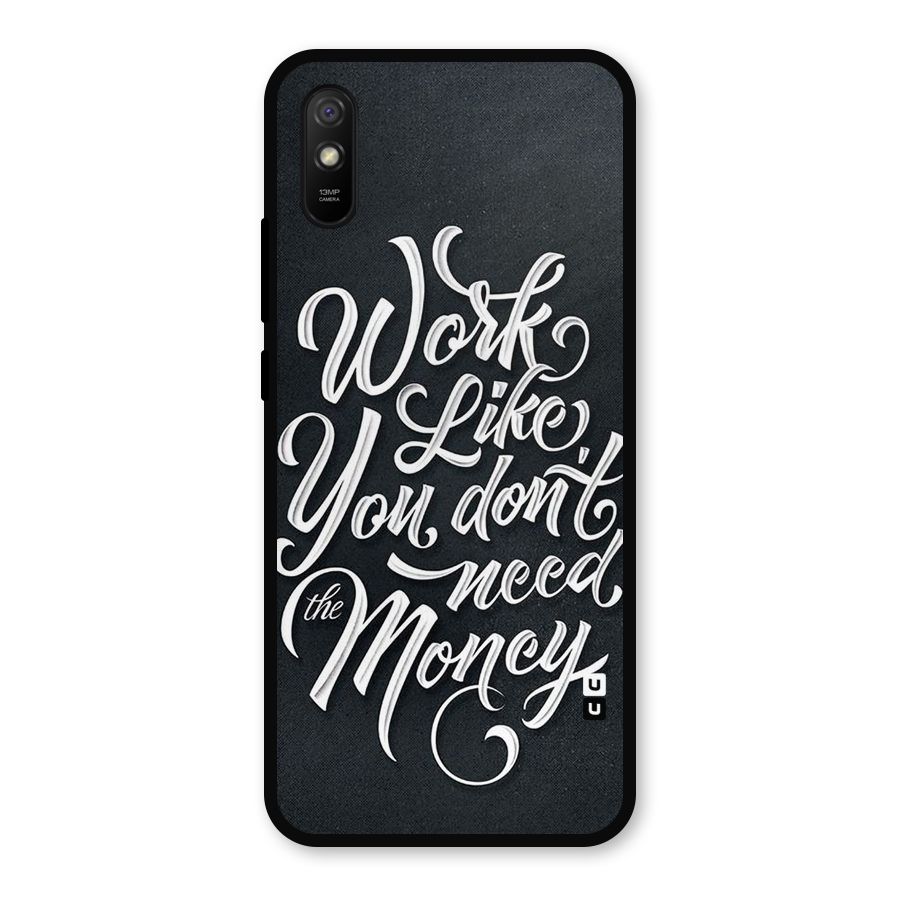 Work Like King Metal Back Case for Redmi 9i