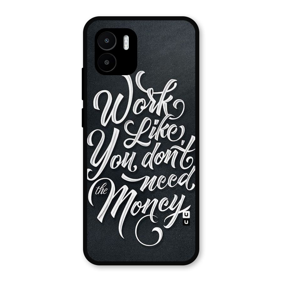 Work Like King Metal Back Case for Redmi A2