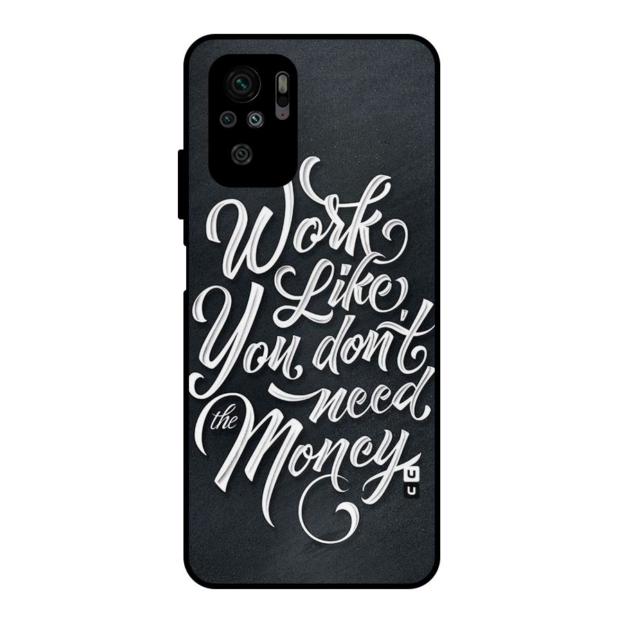 Work Like King Metal Back Case for Redmi Note 10S