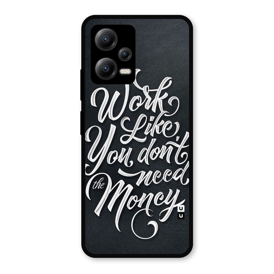 Work Like King Metal Back Case for Redmi Note 12 5G