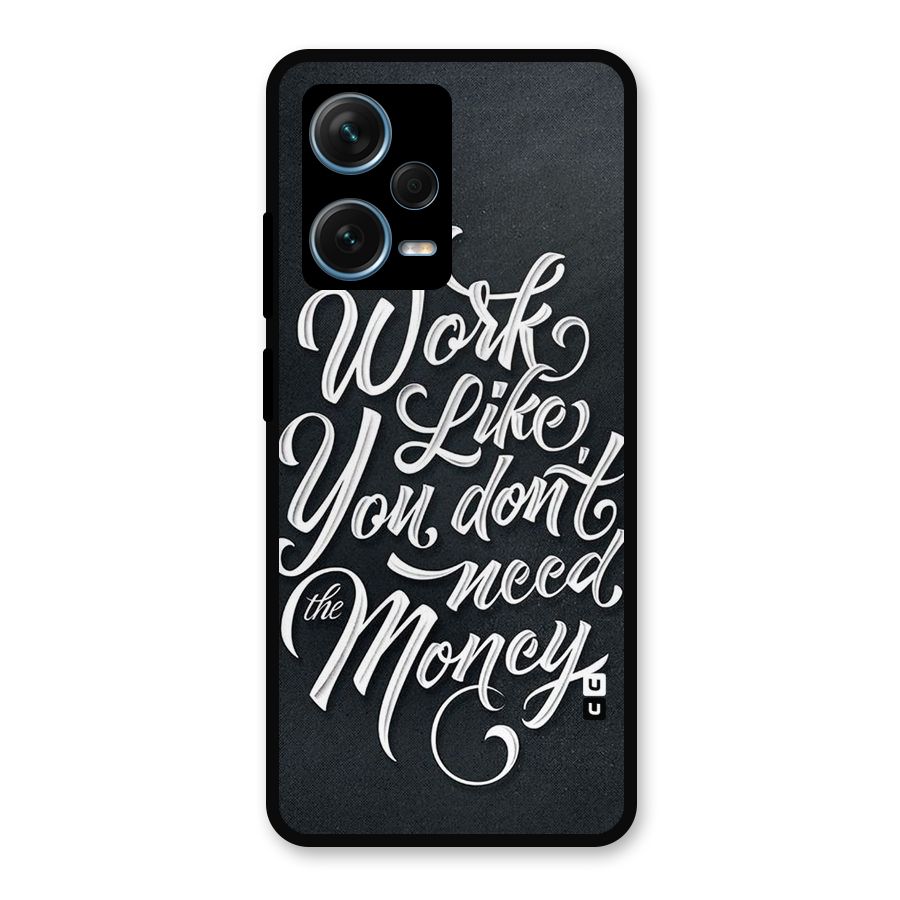 Work Like King Metal Back Case for Redmi Note 12 Pro Plus 5G