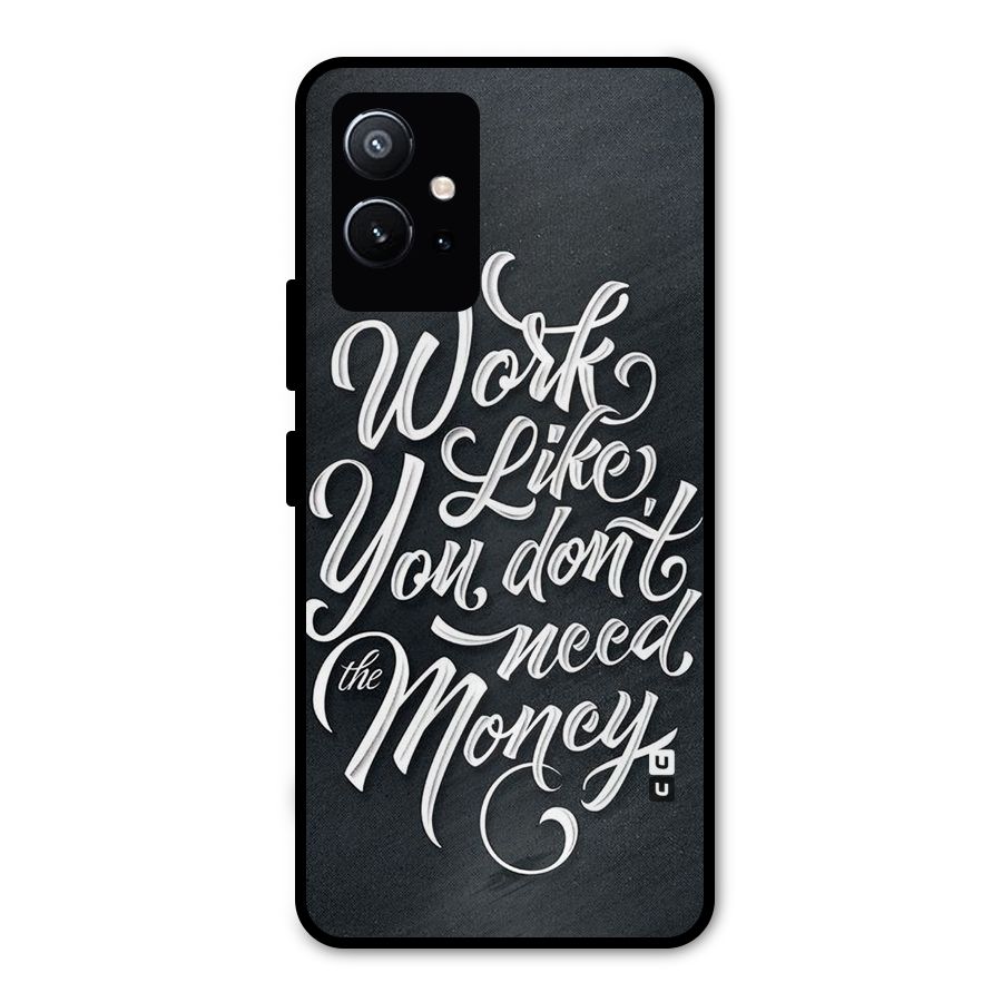 Work Like King Metal Back Case for Vivo T1 5G