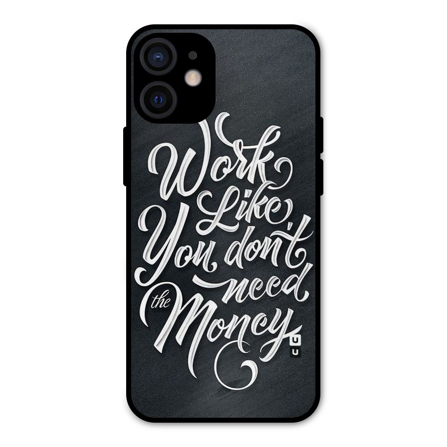 Work Like King Metal Back Case for iPhone 12 Mini