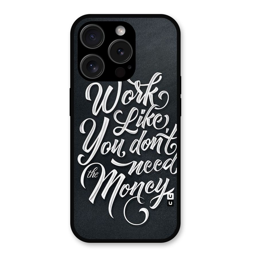 Work Like King Metal Back Case for iPhone 15 Pro