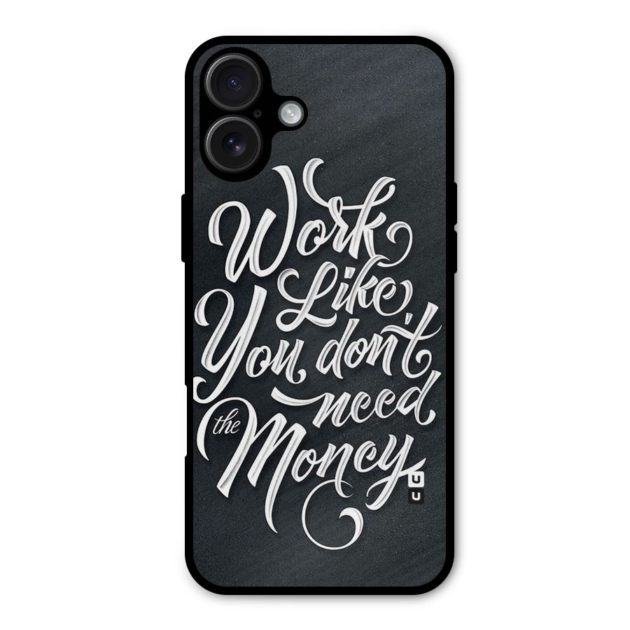 Work Like King Metal Back Case for iPhone 16 Plus