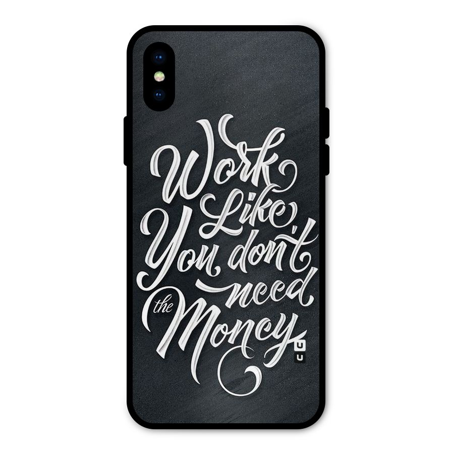 Work Like King Metal Back Case for iPhone XS