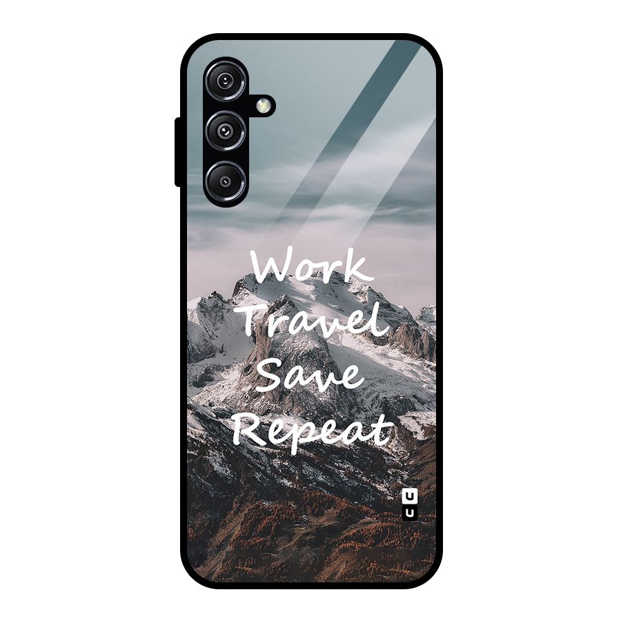 Work Travel Glass Back Case for Galaxy M34 5G
