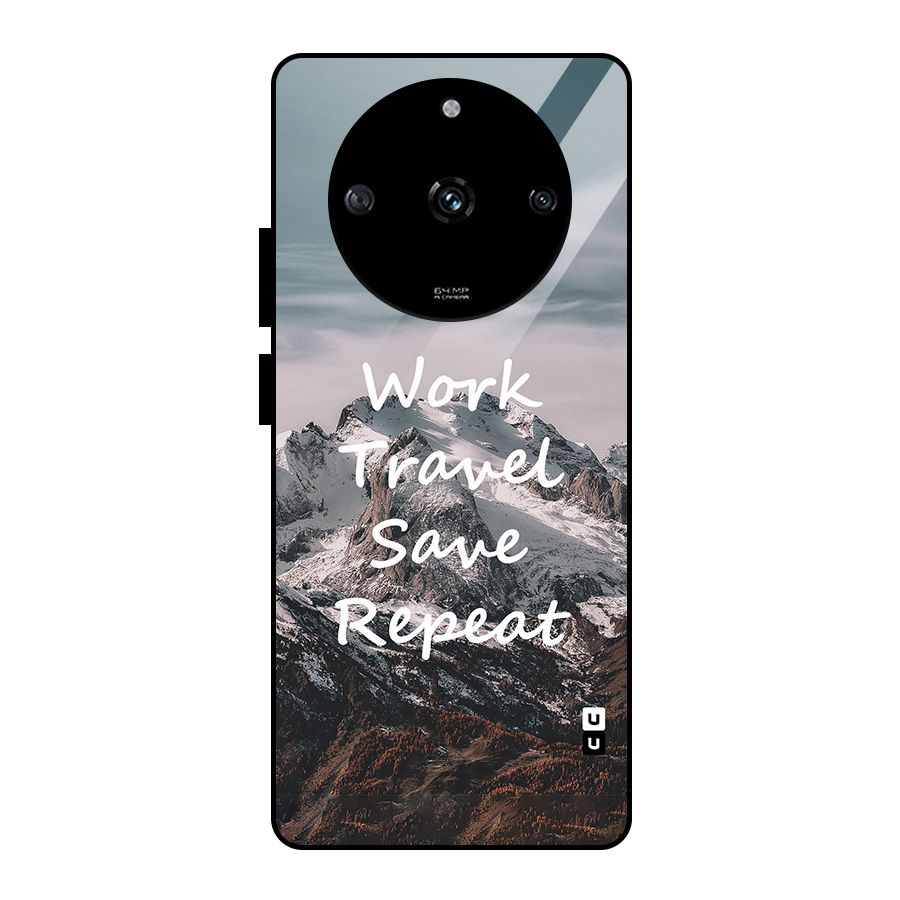 Work Travel Glass Back Case for Realme Narzo 60 5G