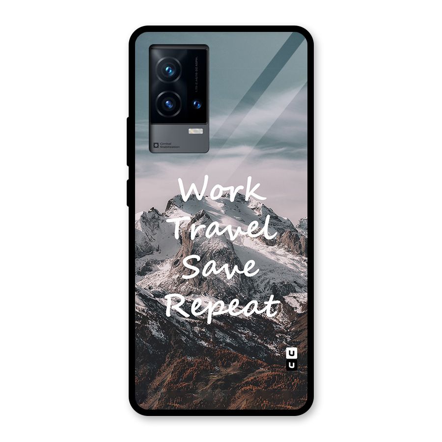 Work Travel Glass Back Case for iQOO 9 5G