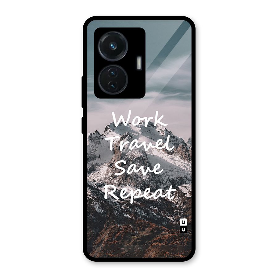 Work Travel Glass Back Case for iQOO Z6 44W