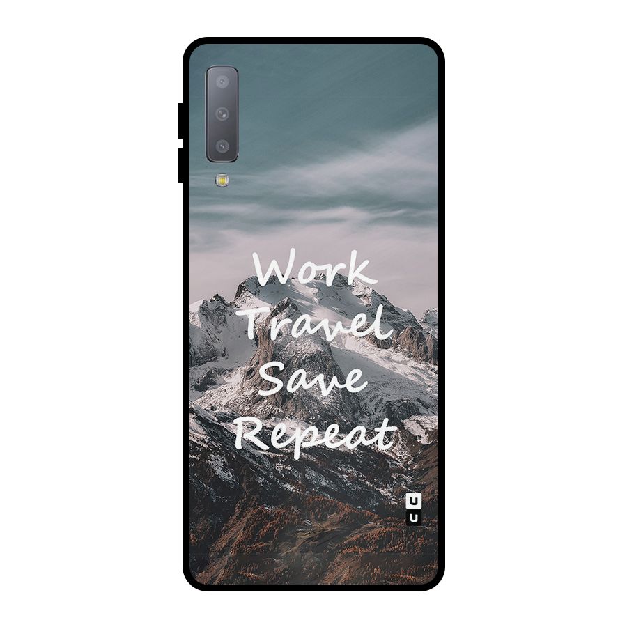 Work Travel Metal Back Case for Galaxy A7 (2018)