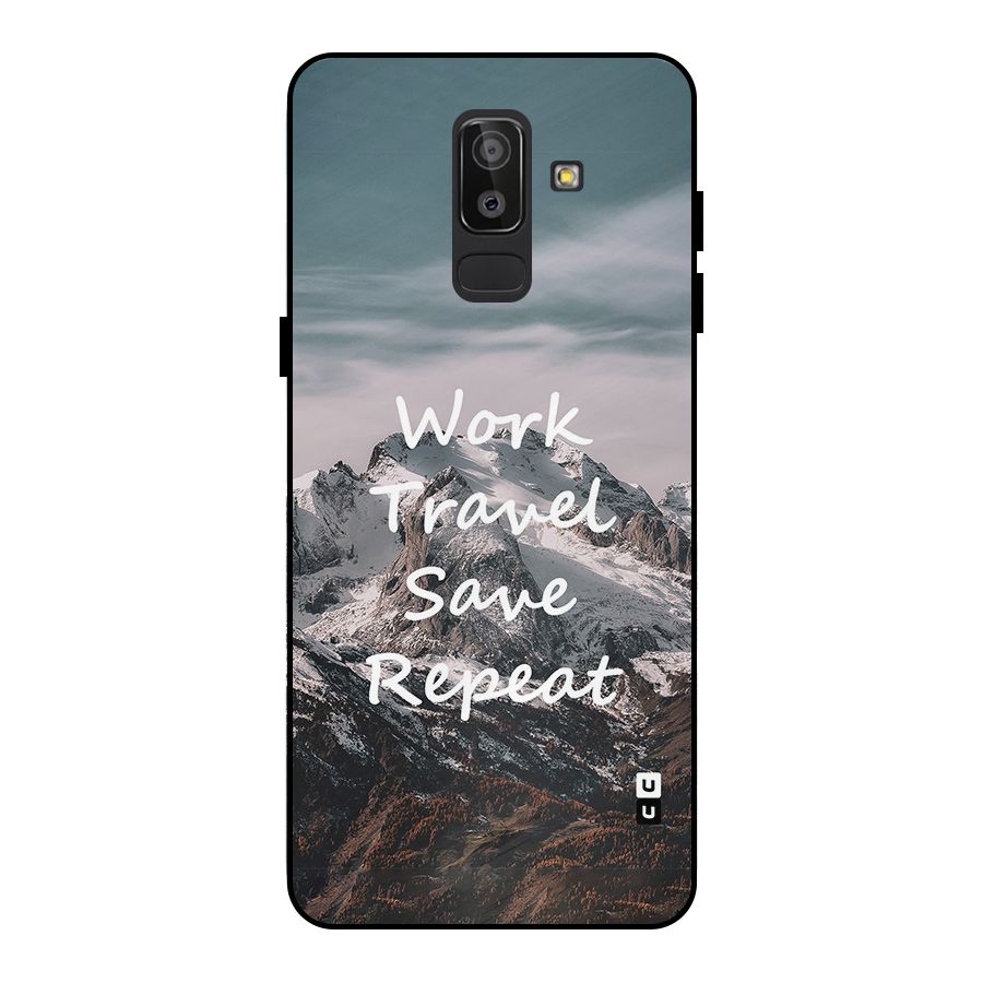 Work Travel Metal Back Case for Galaxy J8