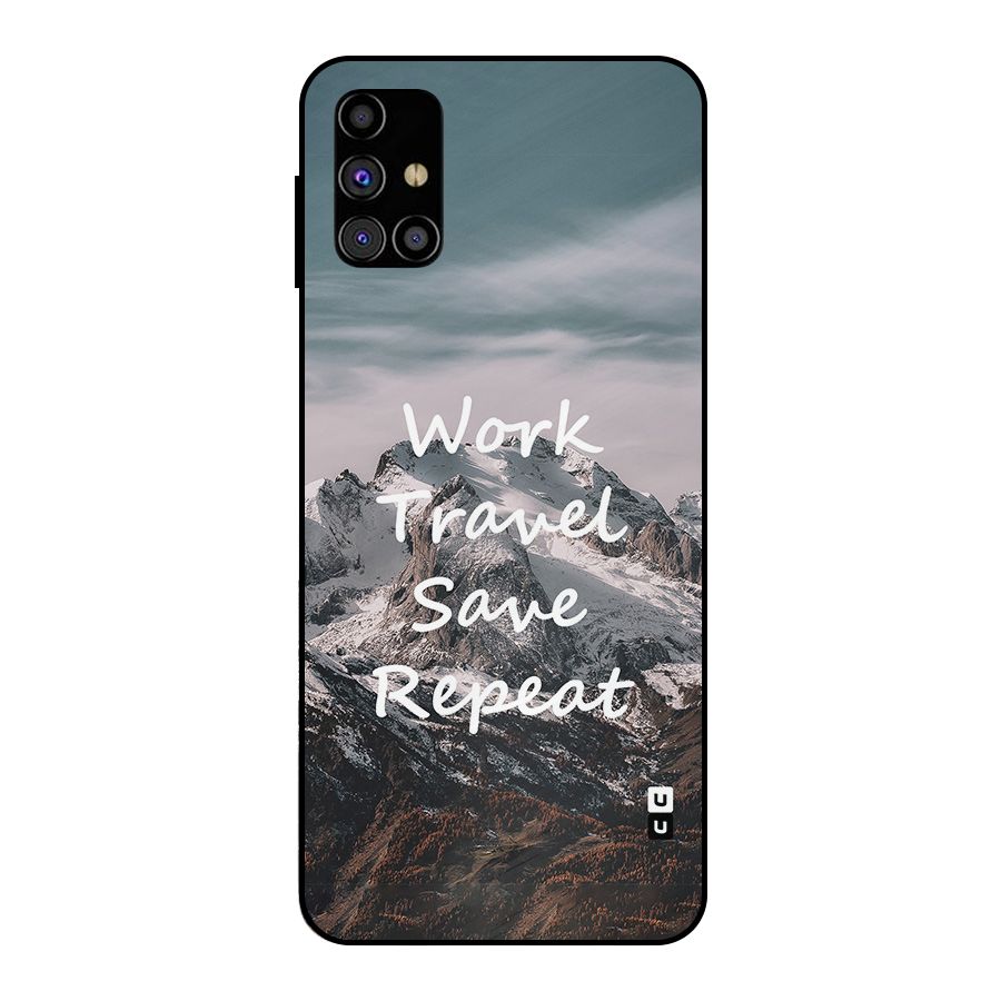 Work Travel Metal Back Case for Galaxy M31s