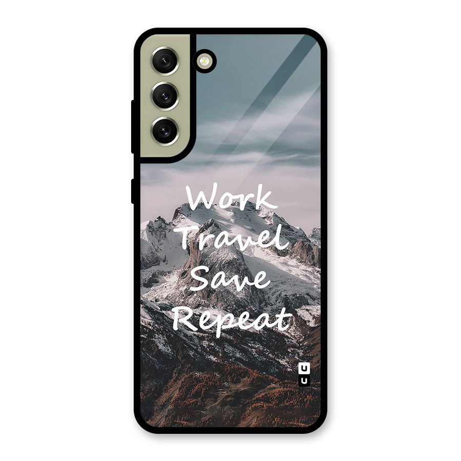 Work Travel Metal Back Case for Galaxy S21 FE 5G (2023)