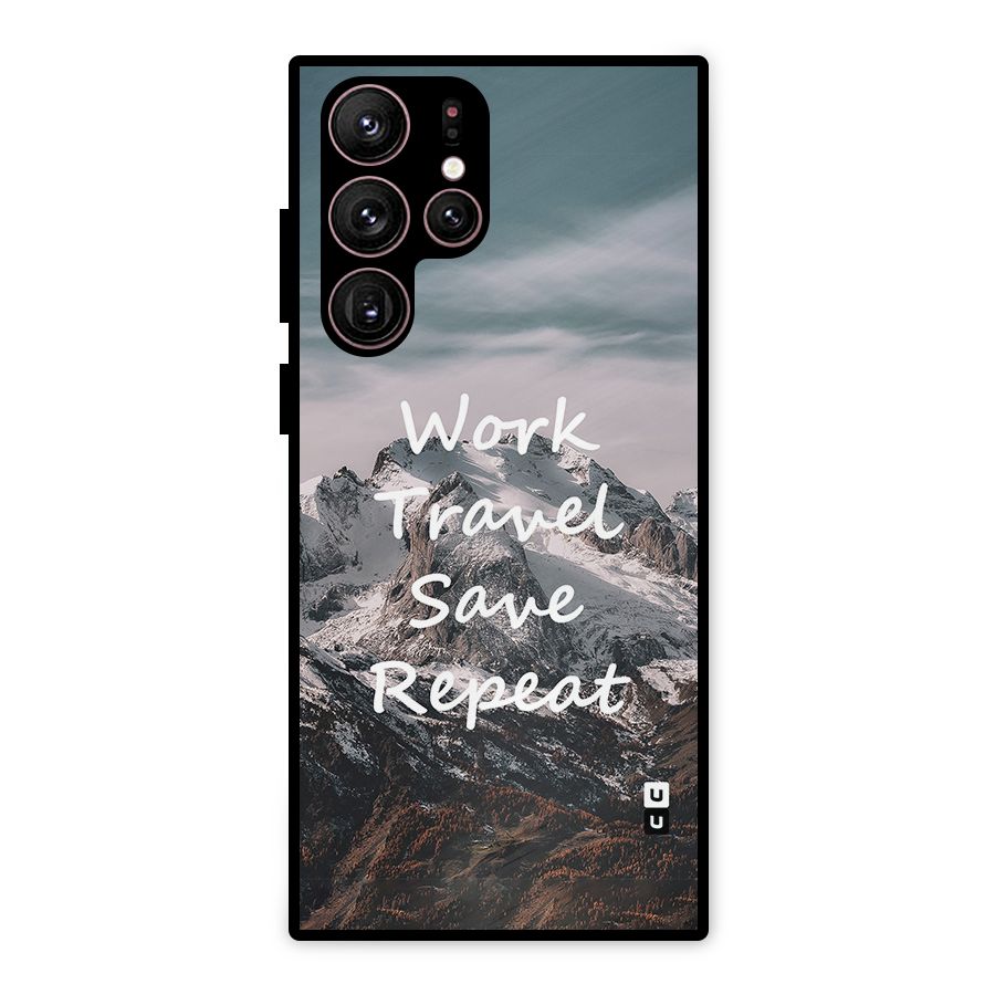 Work Travel Metal Back Case for Galaxy S22 Ultra 5G